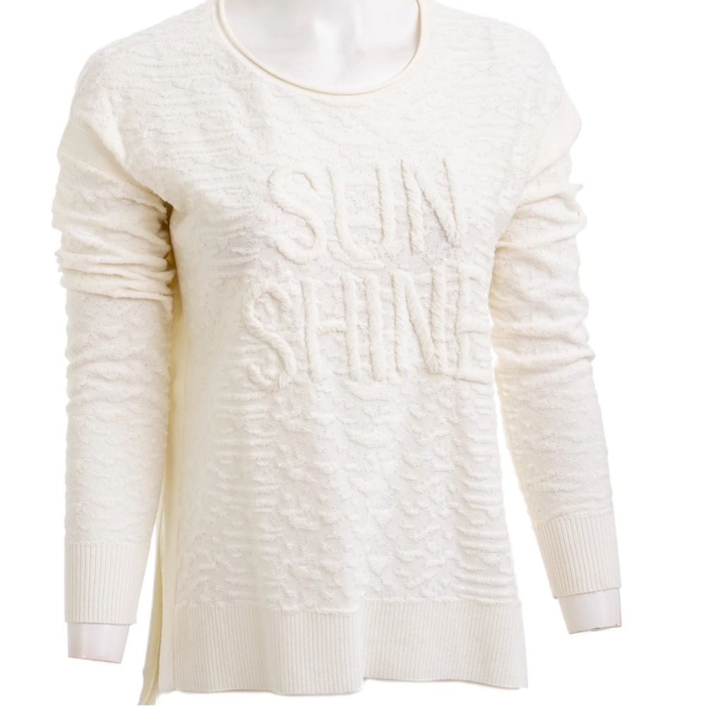 Lisa Todd Cotton Sweater XL in Cream